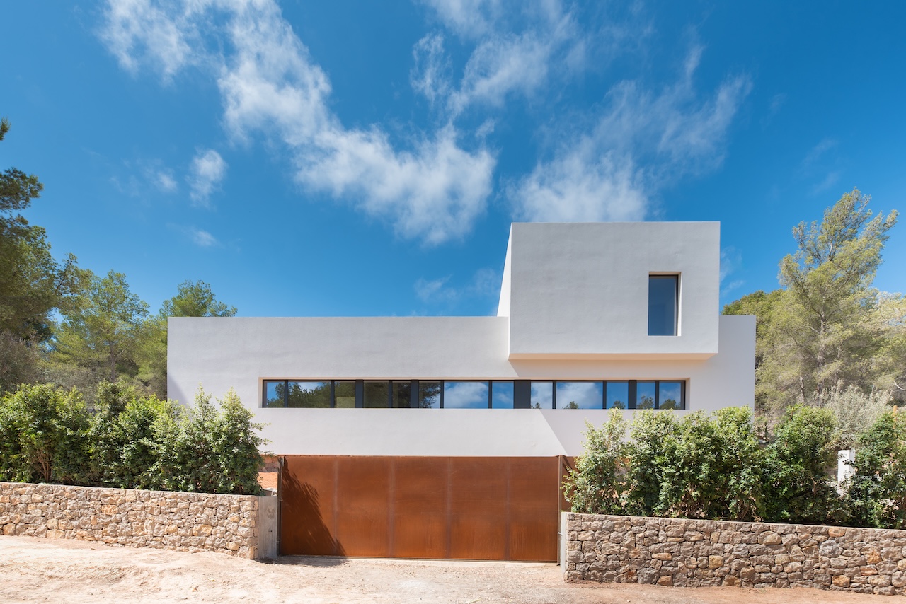 Resa Estates Ibiza for sale newbuilt villa Roca Llisa luxury elevator exterior.jpg
